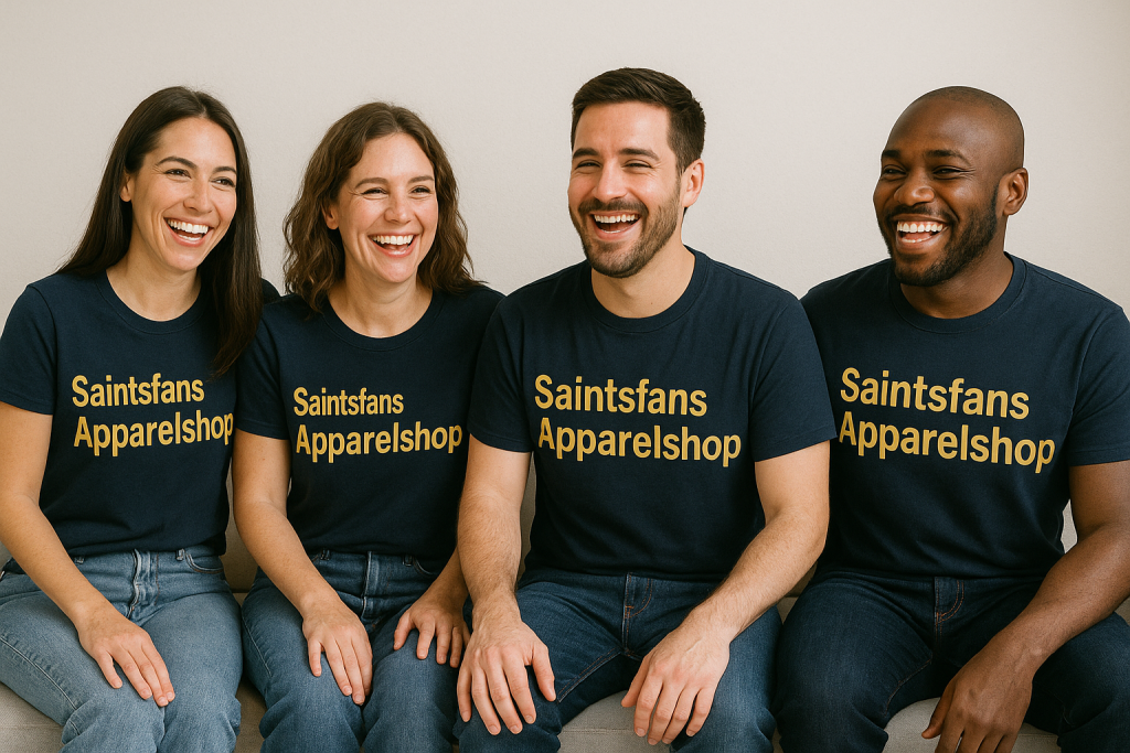 Bạn bè vui vẻ cùng tshirt tương đồng Saintsfansapparelshop Saintsfansapparelshop